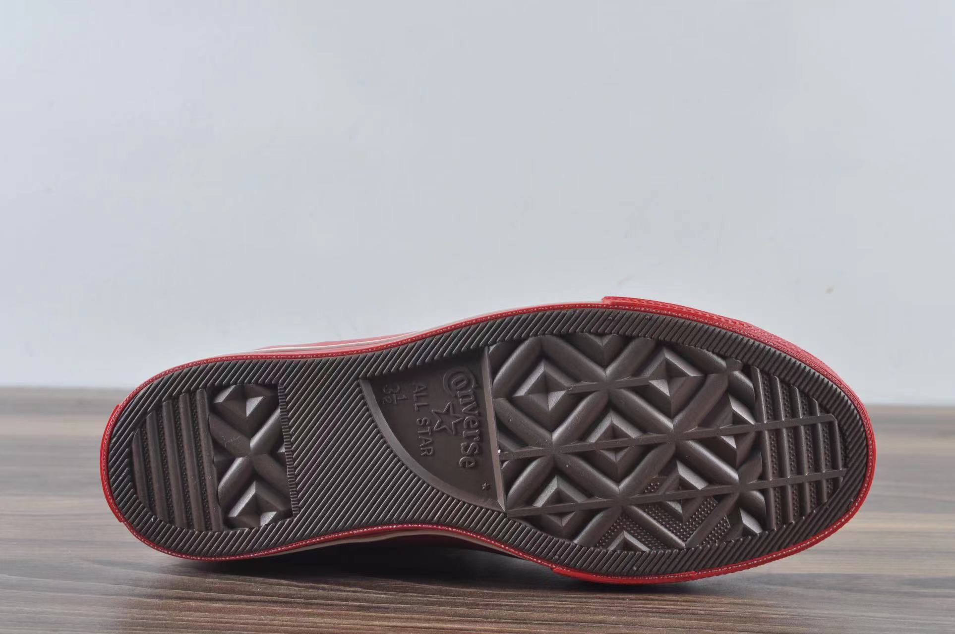 Converse Chuck Taylor All-Star 70 Hi Comme des Garcons PLAY Egret Red Midsole - vstockx