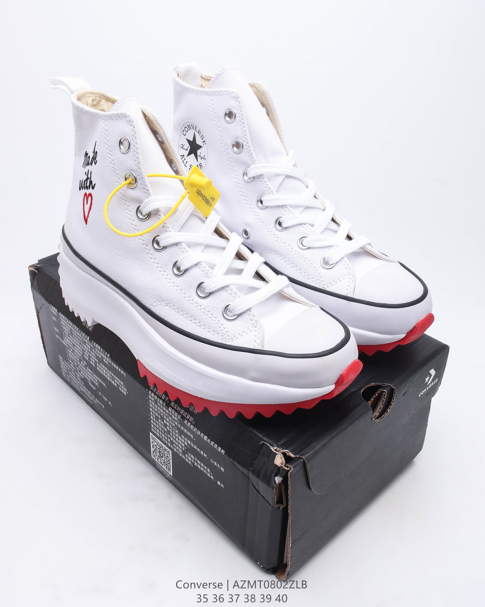 Converse Run Star Hike Hi Made with Love White (W) - vstockx