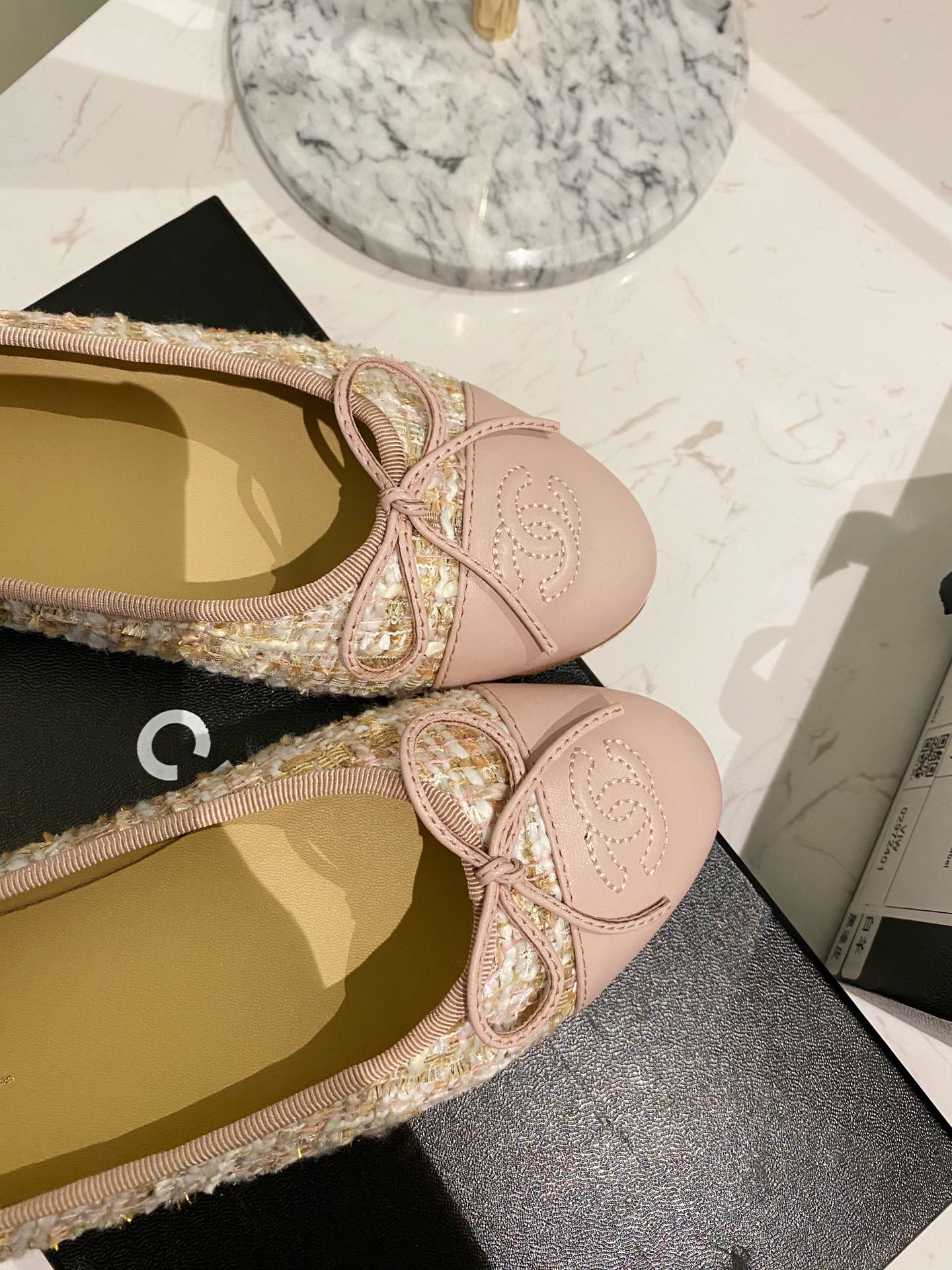 Chanel Ballerinas Fabric & Grosgrain 27 - vstockx