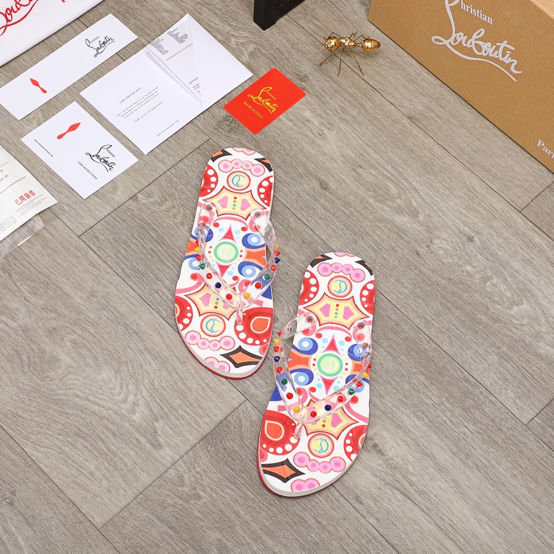 Christian Louboutin Loubi Flip Flat 5 - vstockx