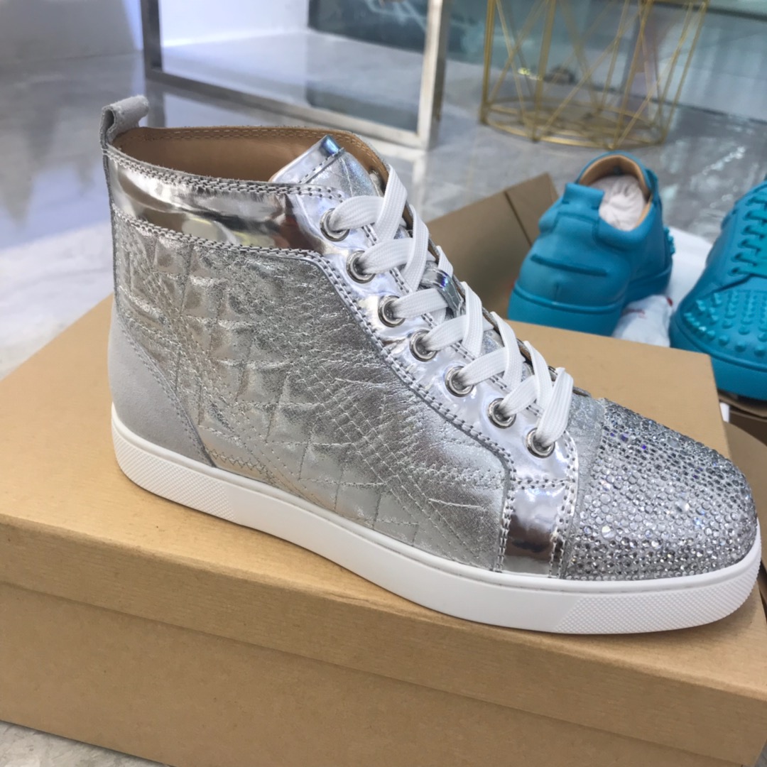 Christian Louboutin Louis Junior Spikes Orlato Flat Sneakers 48 - vstockx