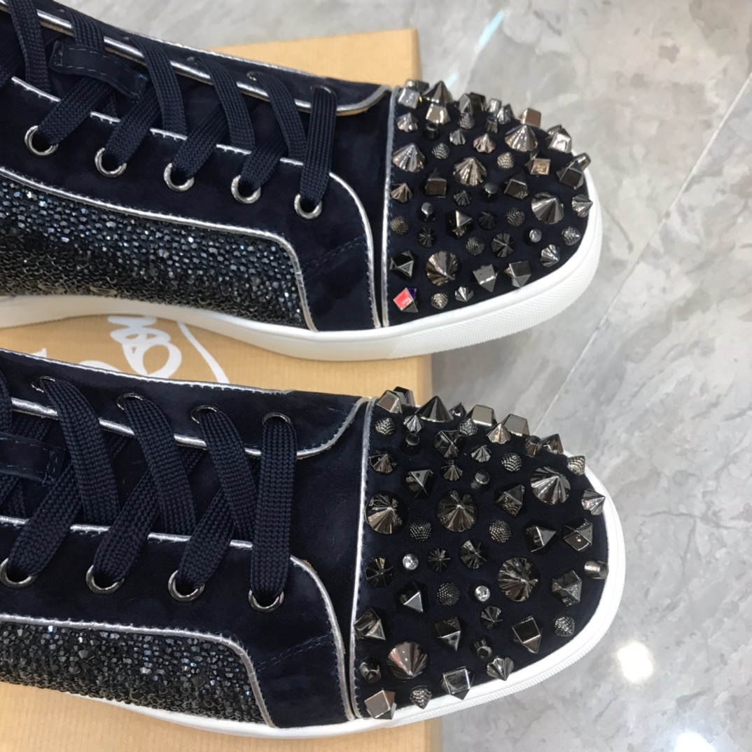 Christian Louboutin Louis Junior Spikes Orlato Flat Sneakers 35 - vstockx