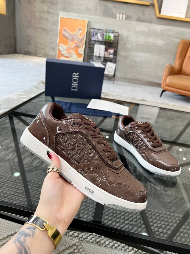 Dior B27 Low Plum Patent Dior Oblique Gravity Embossed - vstockx