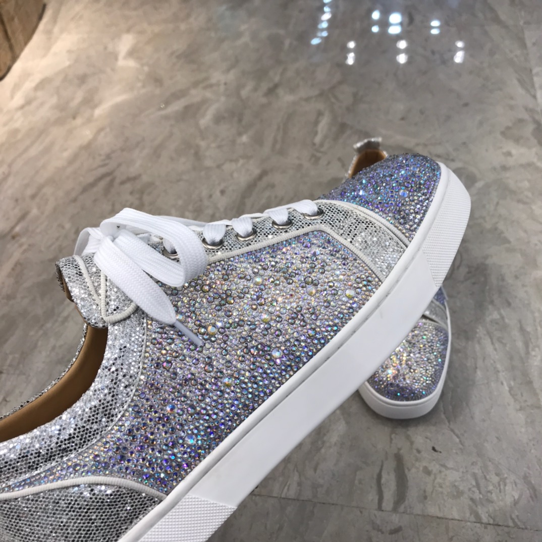 Christian Louboutin Louis Junior Spikes Orlato Flat Sneakers 57 - vstockx