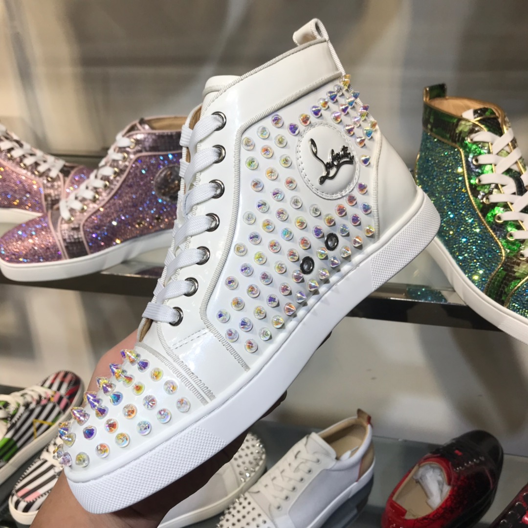 Christian Louboutin Louis Junior Spikes Orlato Flat Sneakers 46 - vstockx