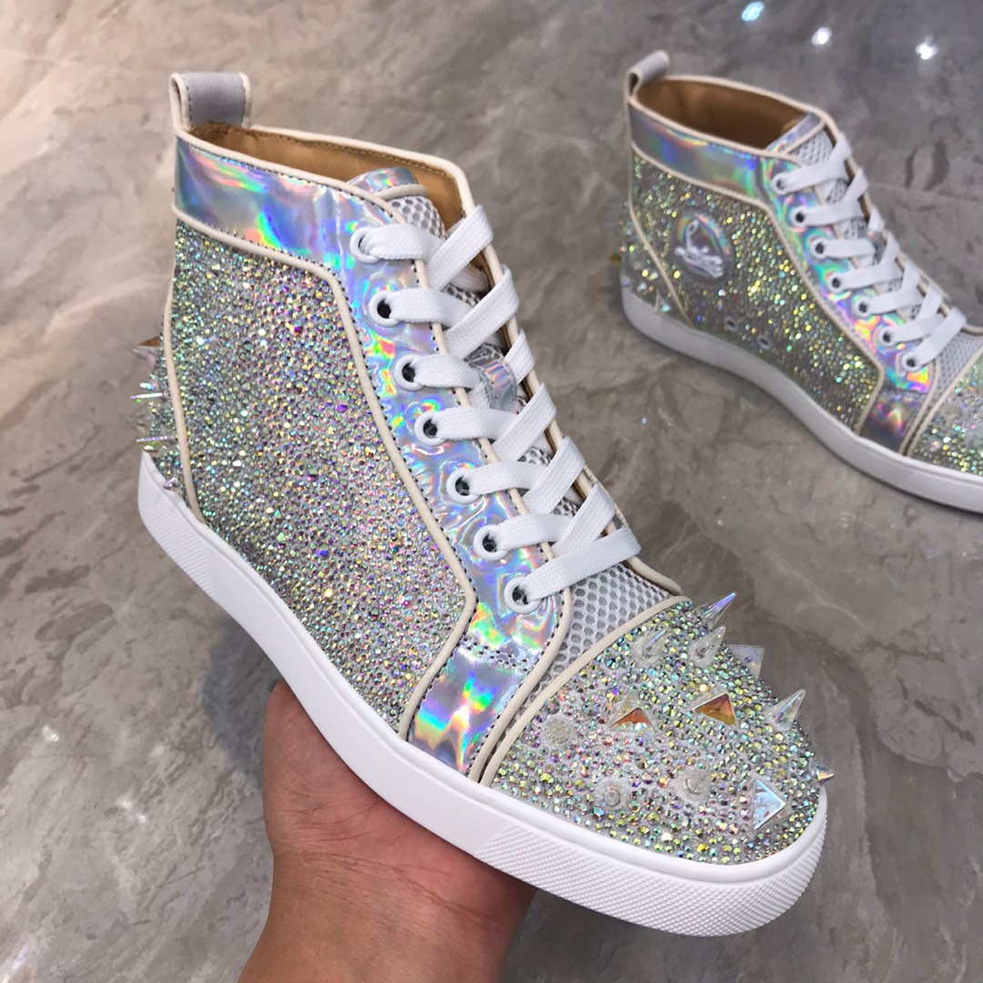 Christian Louboutin Louis Junior Spikes Orlato Flat Sneakers 29 - vstockx