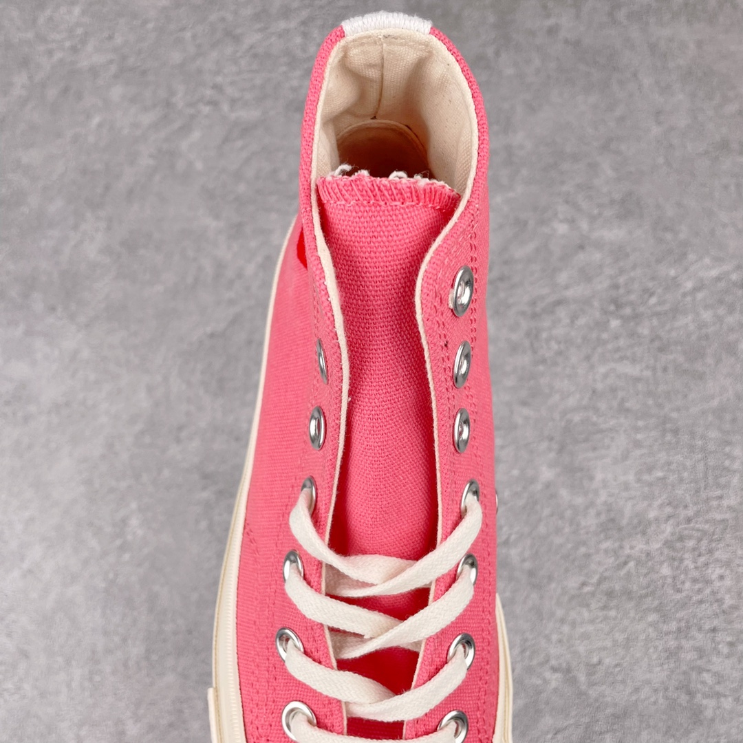 Converse Chuck Taylor All-Star 70s Hi Comme des Garcons Play Bright Pink - vstockx