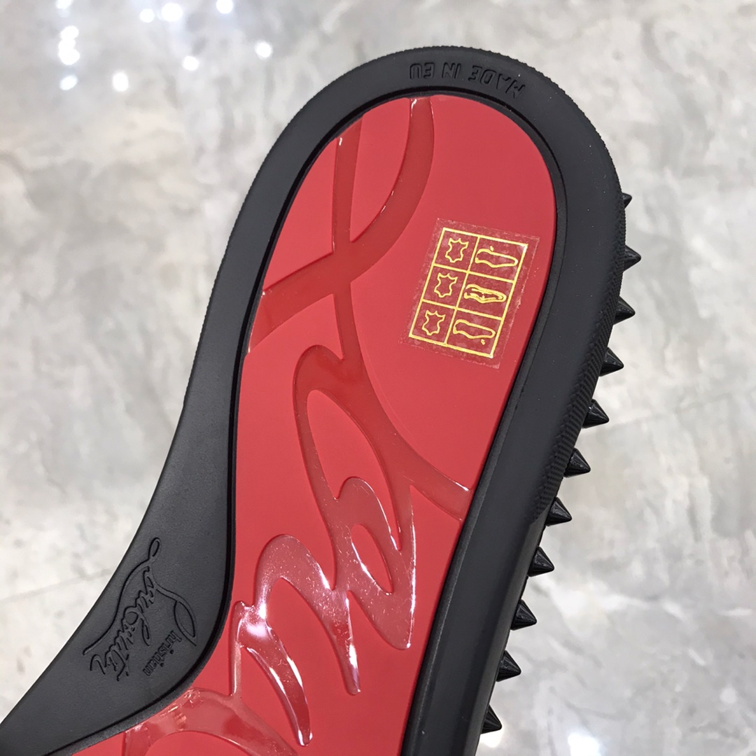 Christian Louboutin Louis Junior Spikes Orlato Flat Sneakers 52 - vstockx