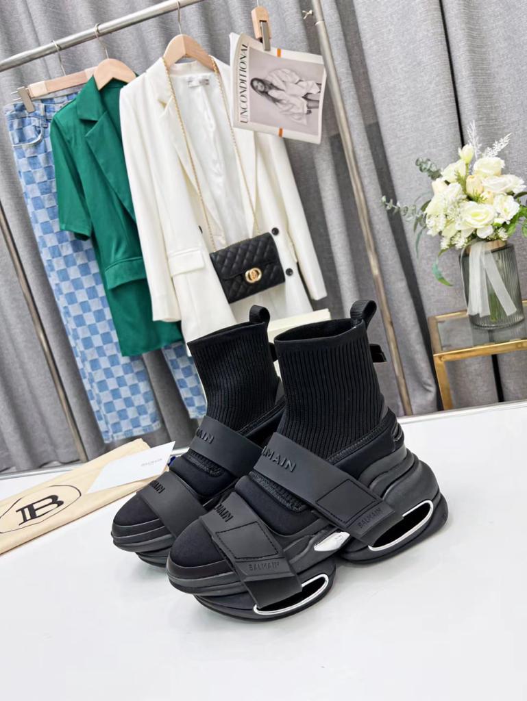 Balmain B-Bold High-Top Black - vstockx