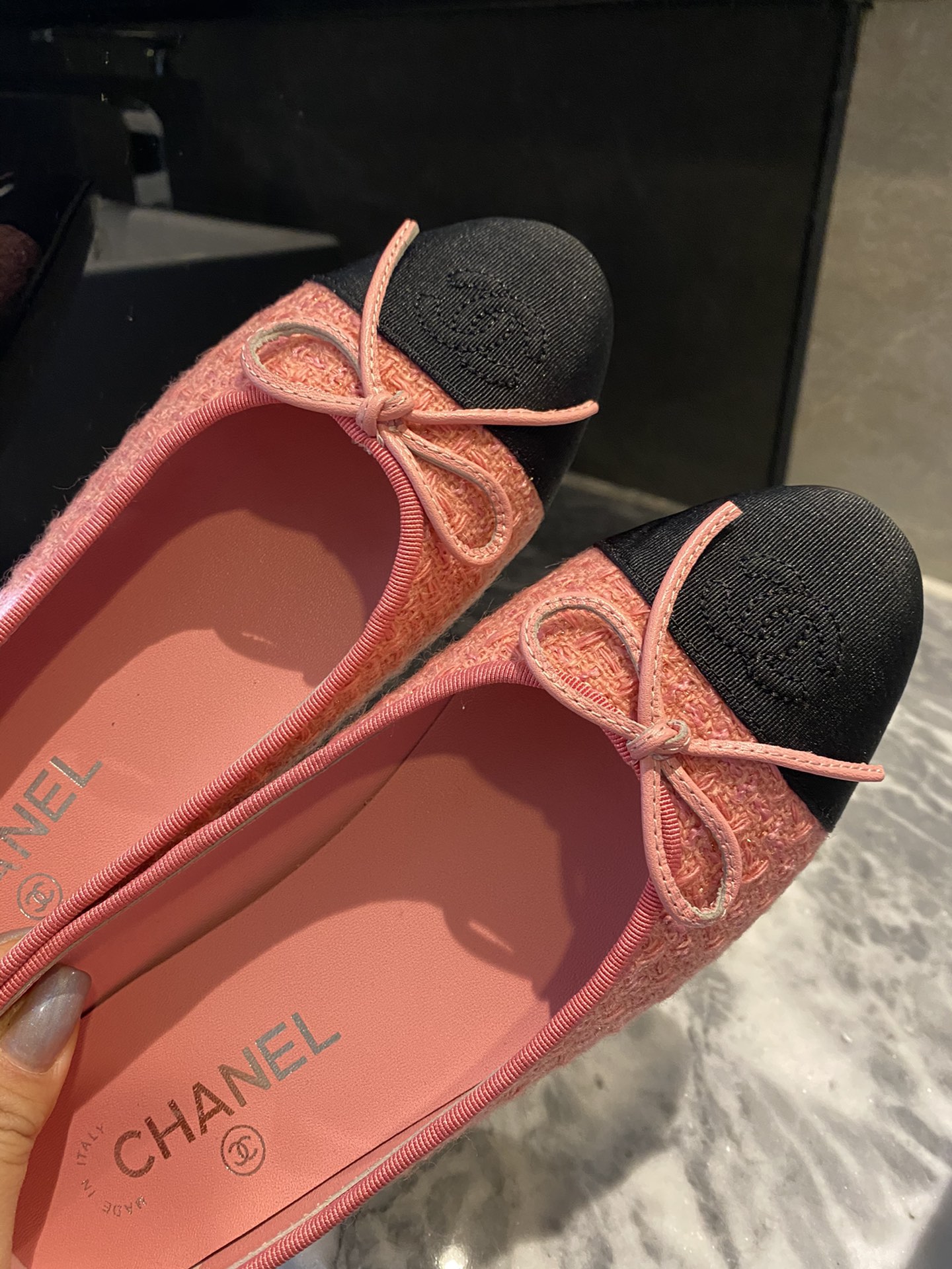 Chanel Ballerinas Fabric & Grosgrain 36 - vstockx