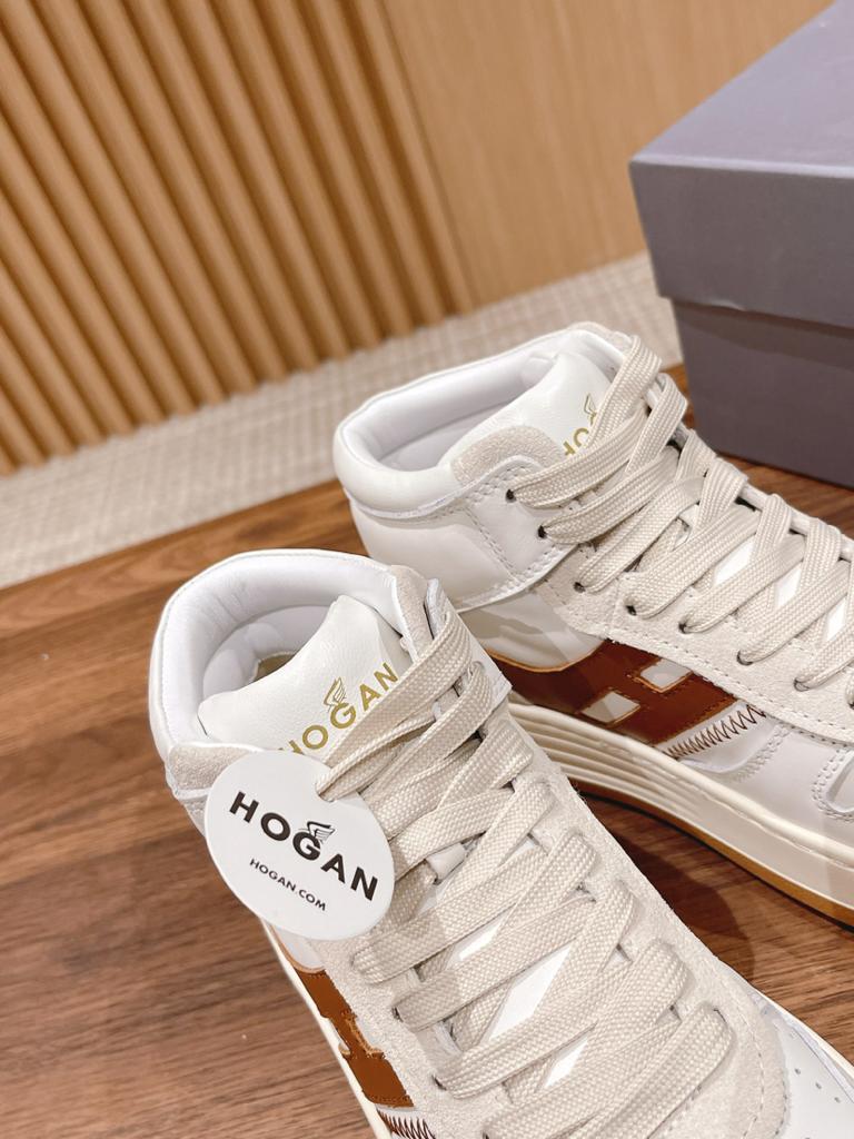 Hogan H630 High Top White Ivory Brown - vstockx