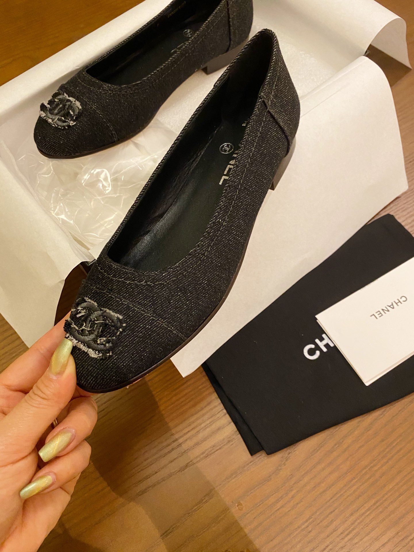 Chanel Ballerinas Fabric & Grosgrain 15 - vstockx