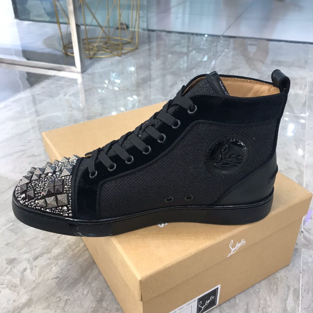 Christian Louboutin Louis Junior Spikes Orlato Flat Sneakers 36 - vstockx