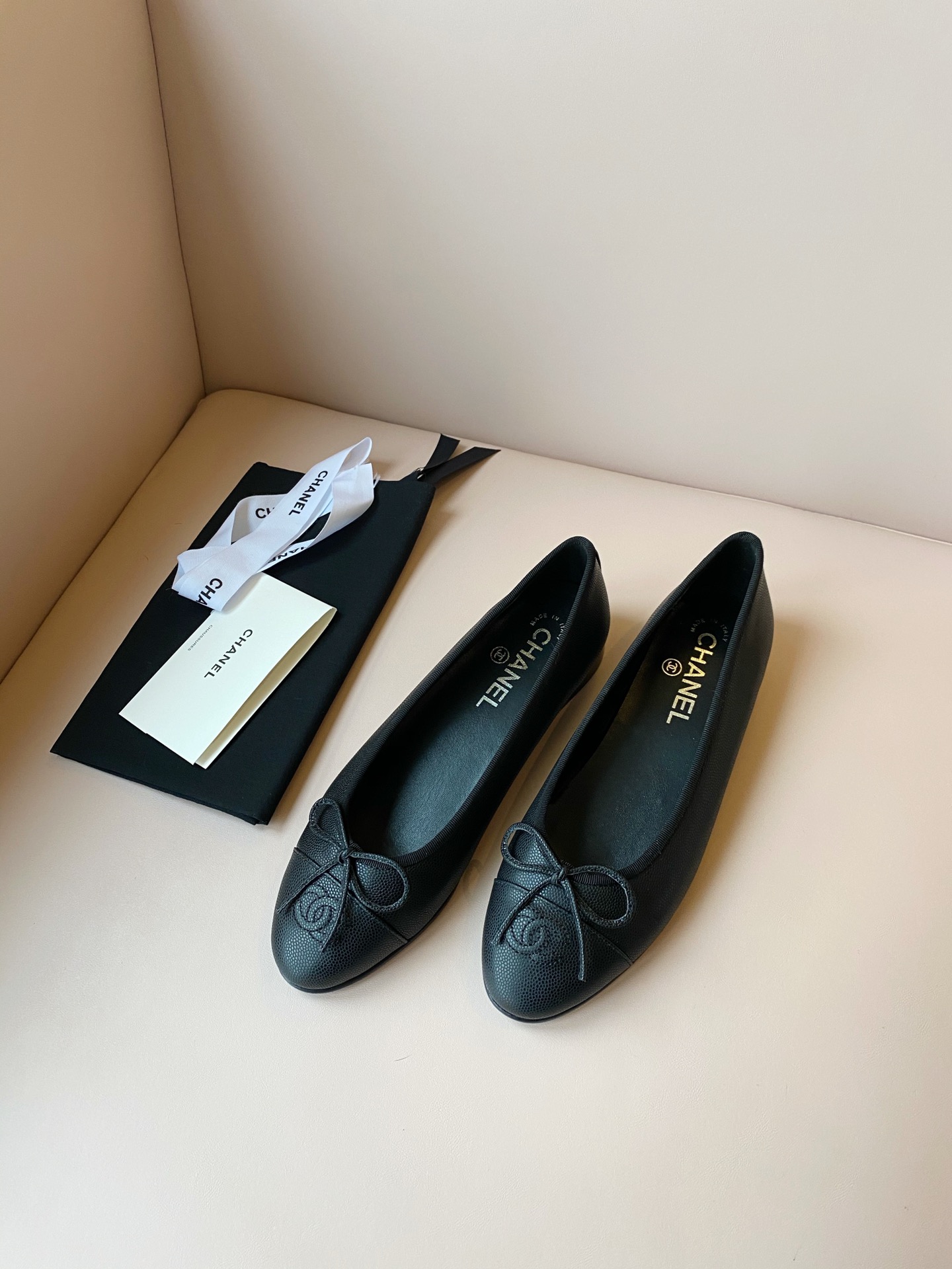 Chanel Ballerinas Fabric & Grosgrain 11 - vstockx