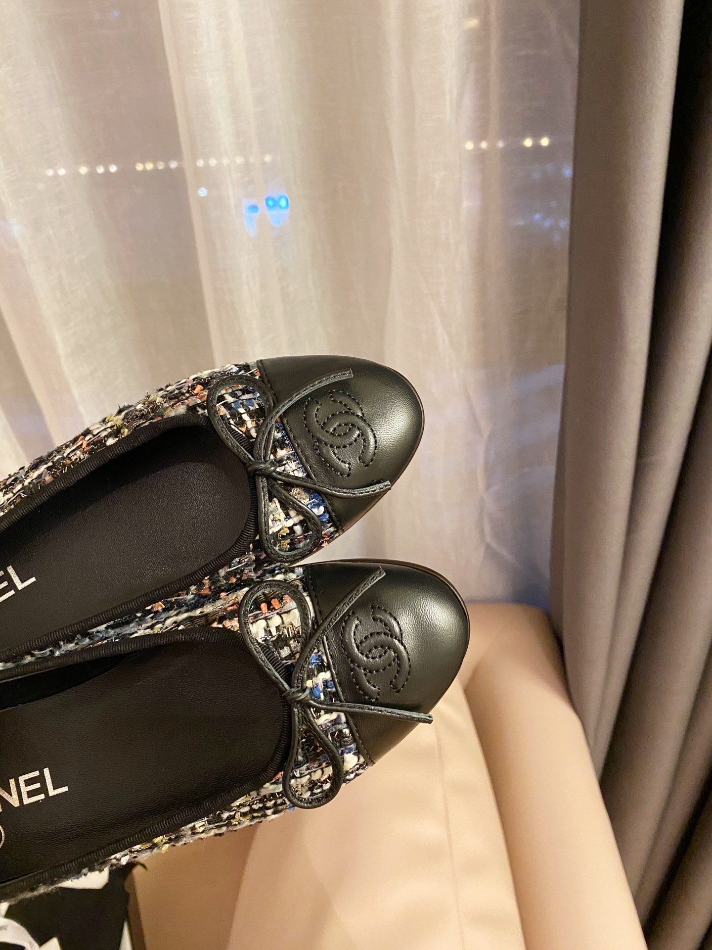 Chanel Ballerinas Fabric & Grosgrain 30 - vstockx