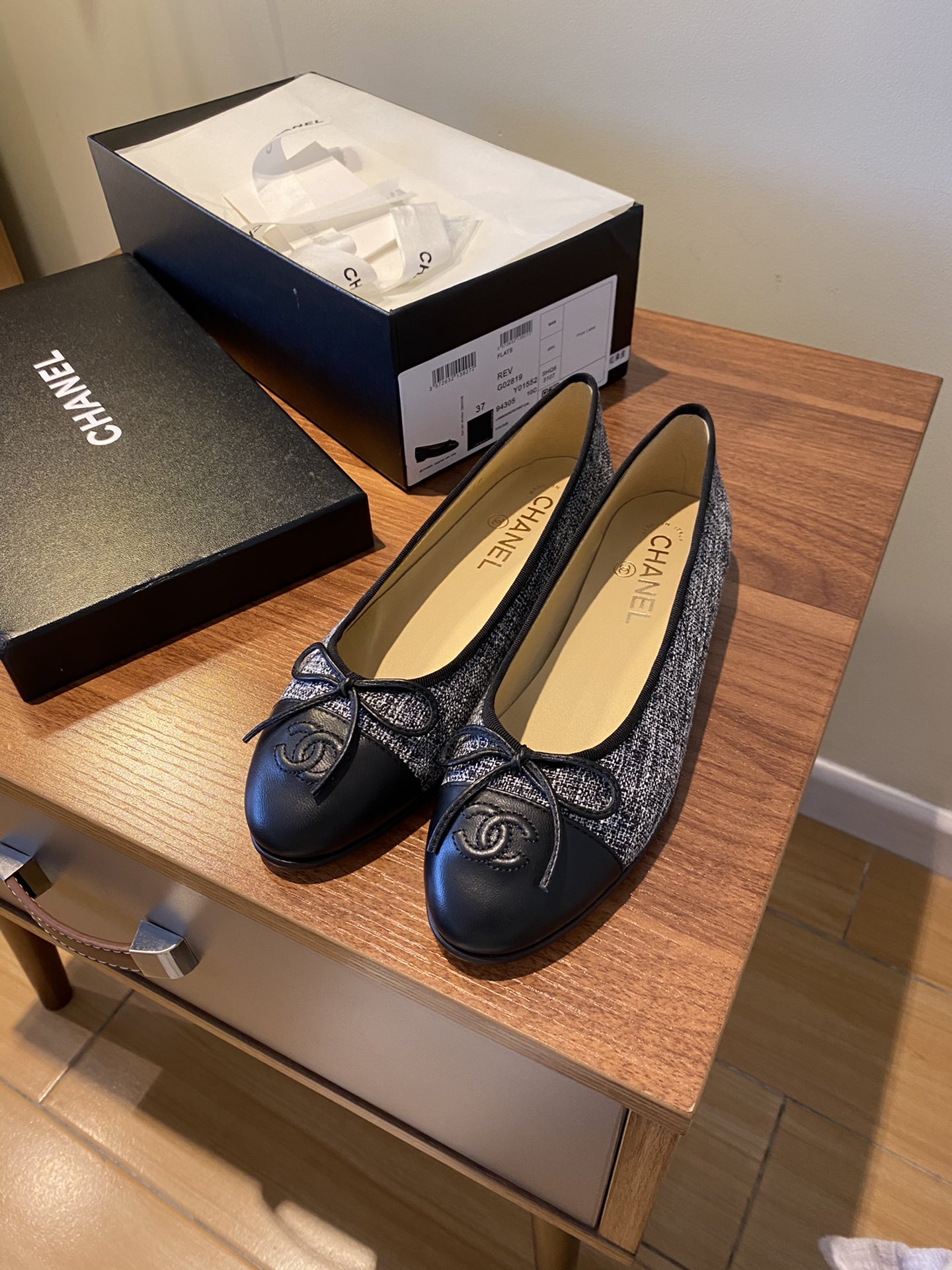 Chanel Ballerinas Fabric & Grosgrain 18 - vstockx