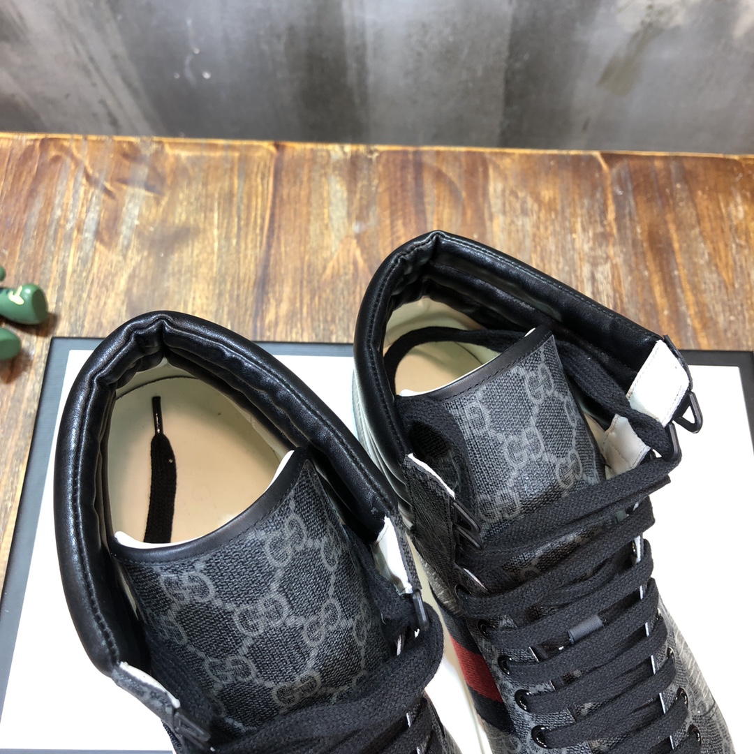 Gucci Ace GG High Top Black - vstockx