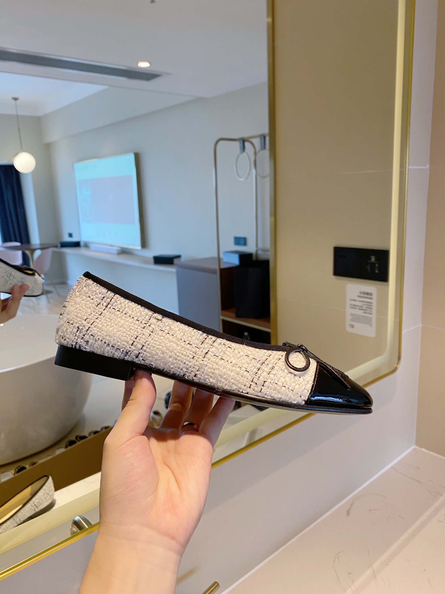 Chanel Ballerinas Fabric & Grosgrain 20 - vstockx