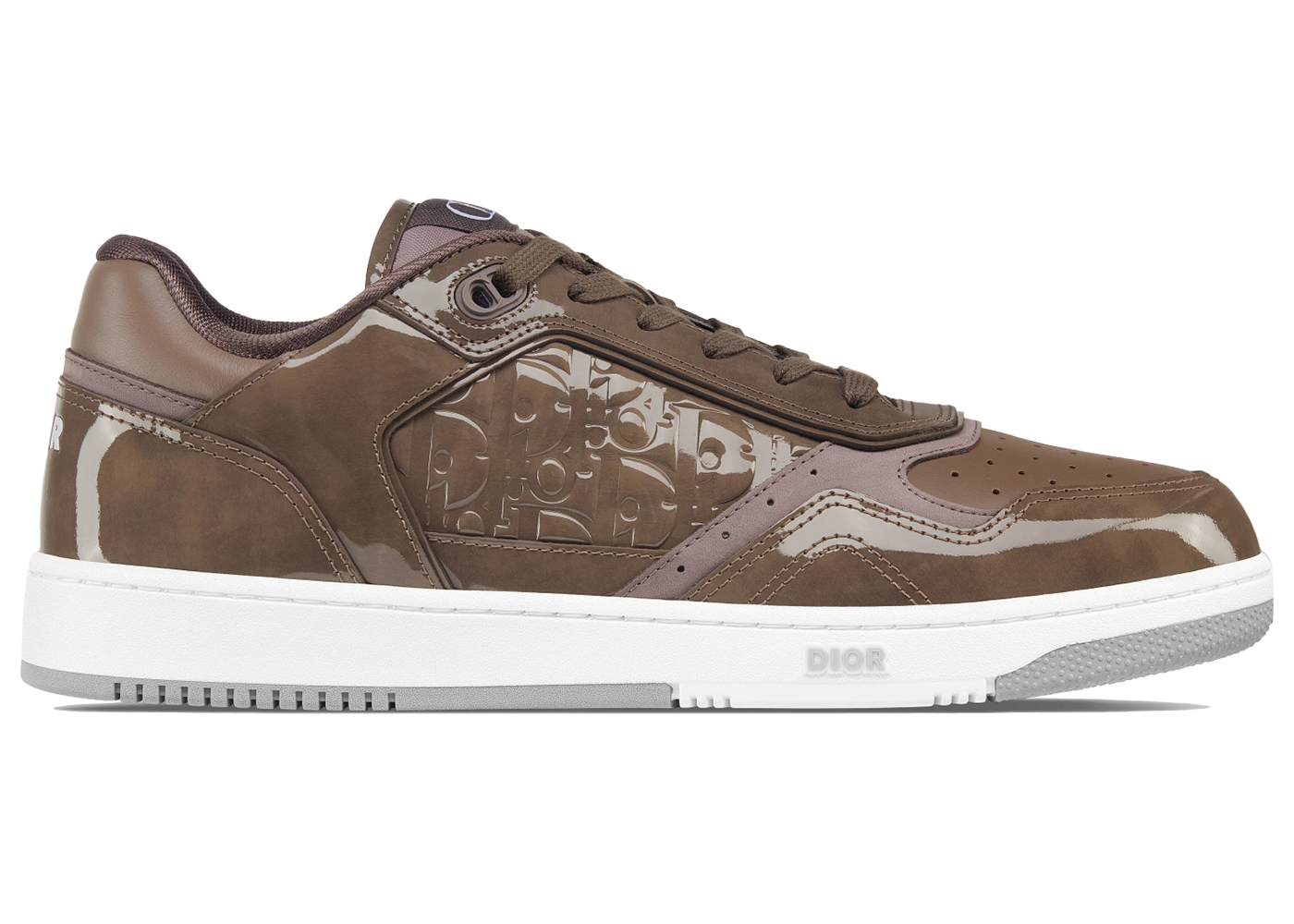 Dior B27 Low Plum Patent Dior Oblique Gravity Embossed - vstockx