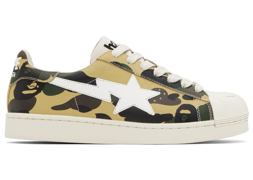 A Bathing Ape Skull Sta 1st Camo Yellow - vstockx