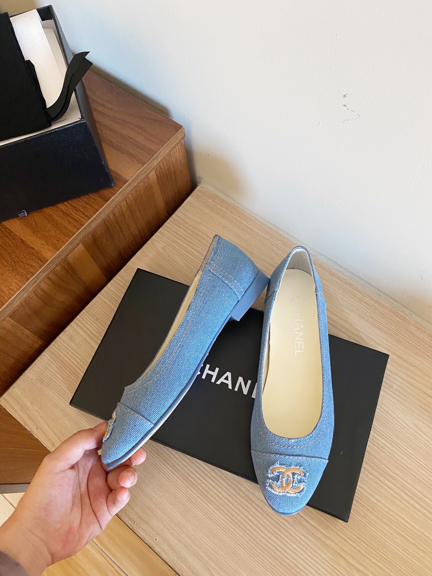 Chanel Ballerinas Fabric & Grosgrain 16 - vstockx