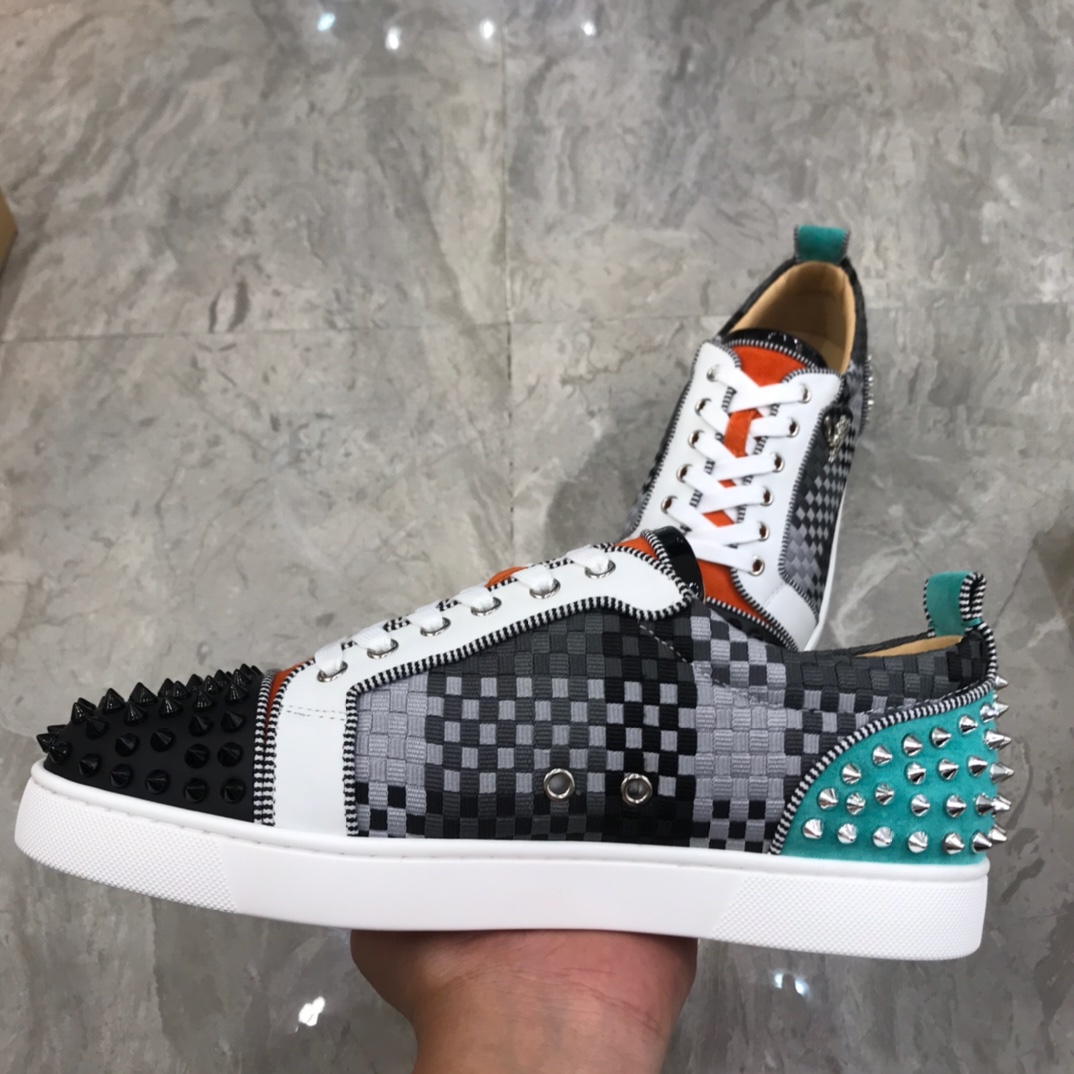 Christian Louboutin Louis Junior Spikes Orlato Flat Sneakers 56 - vstockx