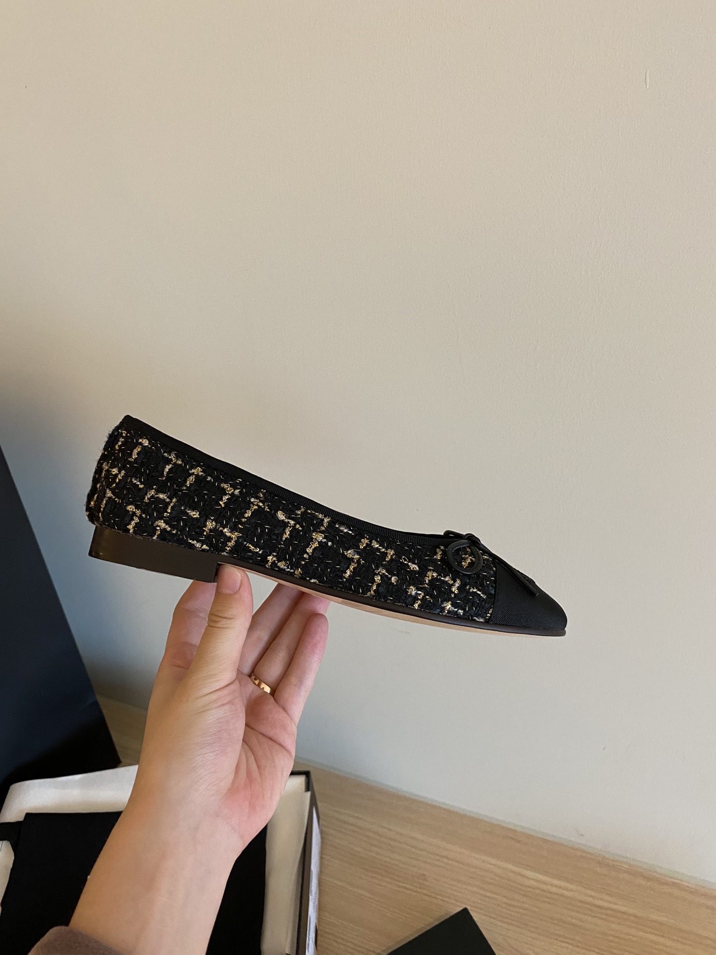 Chanel Ballerinas Fabric & Grosgrain 33 - vstockx