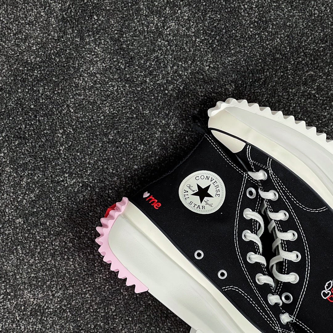 Converse Run Star Hike Hi Black White Red - vstockx