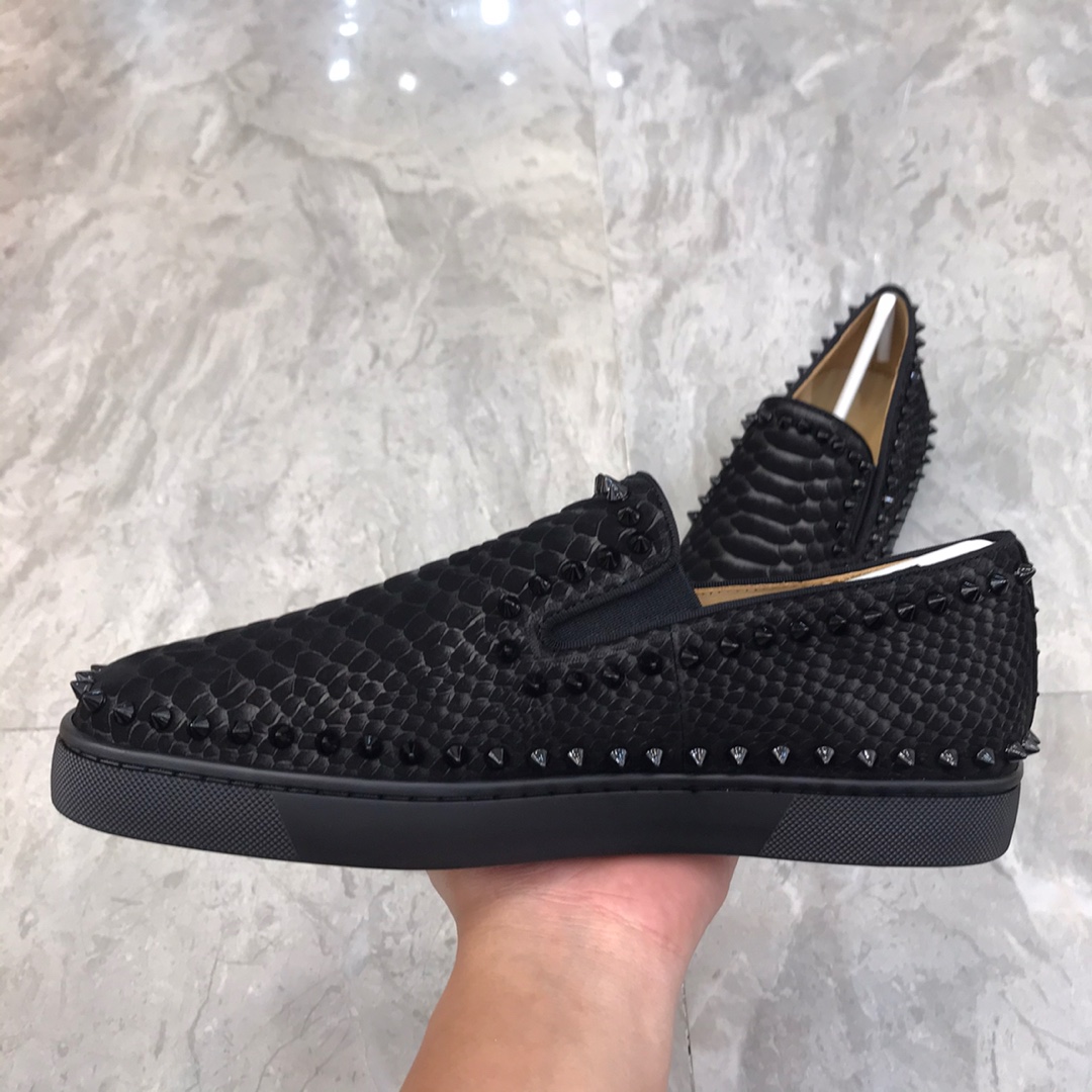 Christian Louboutin Louis Junior Spikes Orlato Flat Sneakers 52 - vstockx
