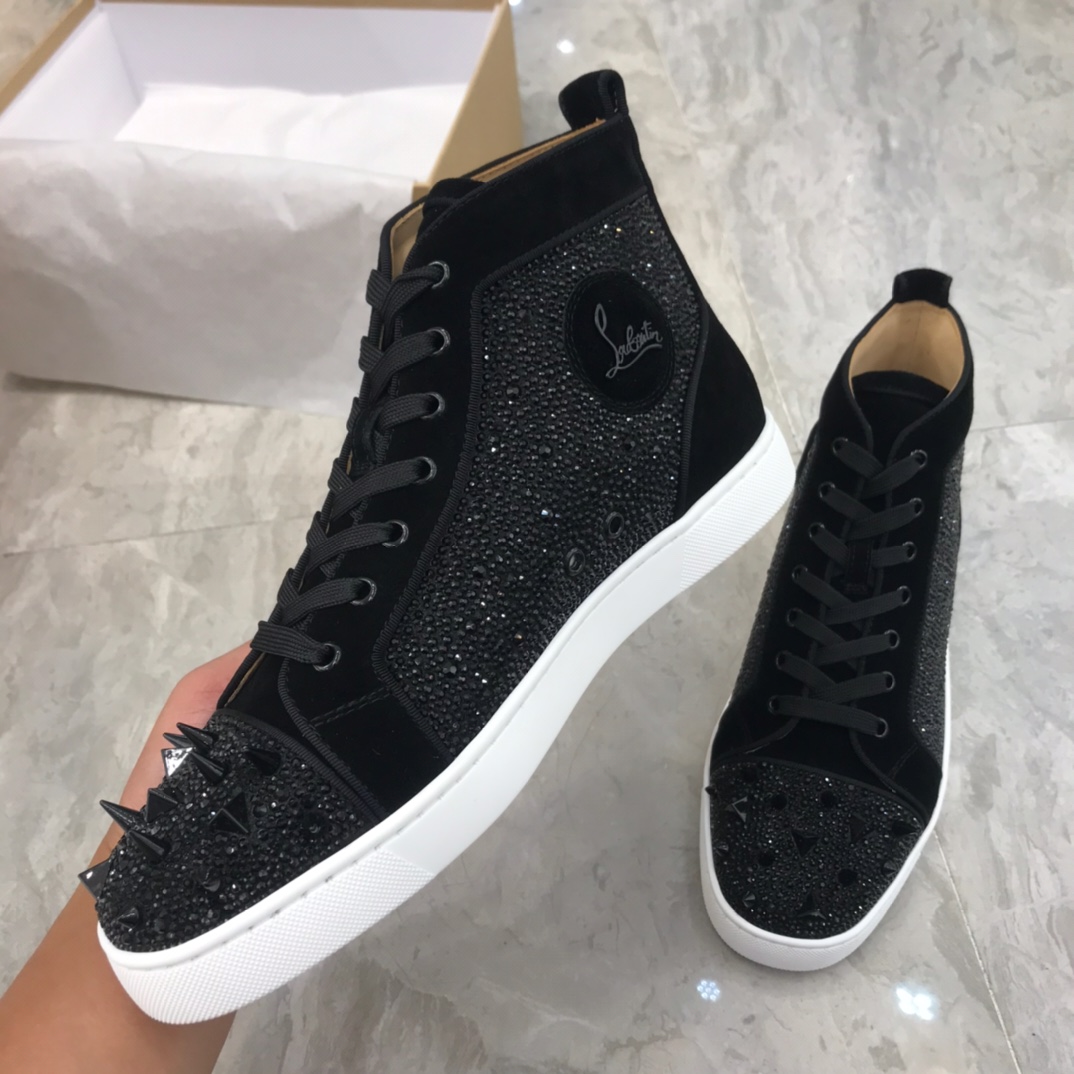 Christian Louboutin Louis Junior Spikes Orlato Flat Sneakers 41 - vstockx