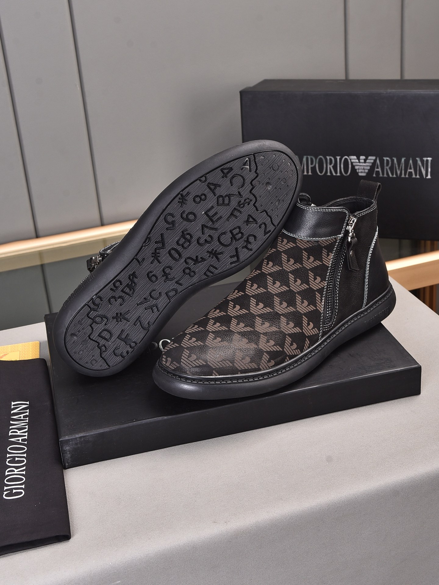 Armani High Top Sneaker 3 - vstockx