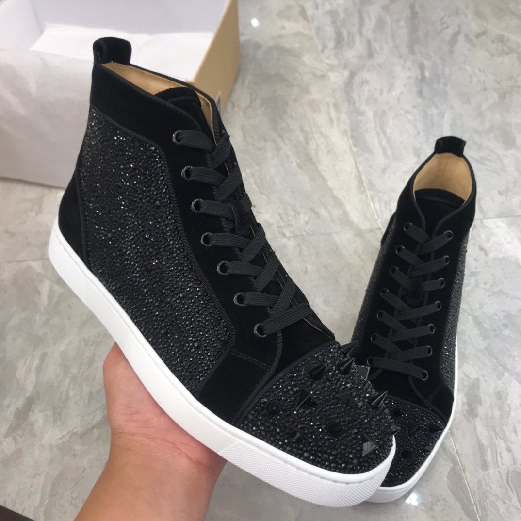 Christian Louboutin Louis Junior Spikes Orlato Flat Sneakers 41 - vstockx
