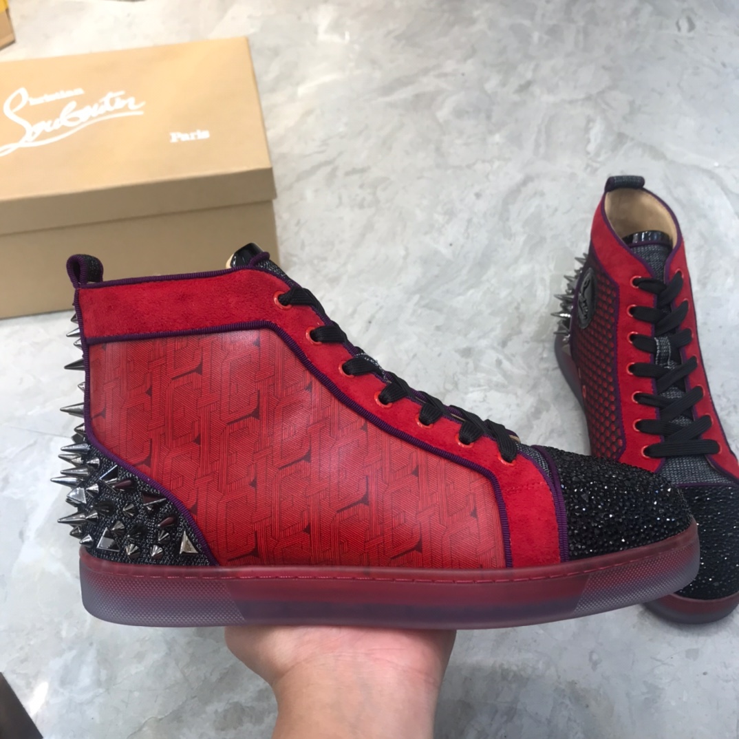 Christian Louboutin Louis Junior Spikes Orlato Flat Sneakers 21 - vstockx