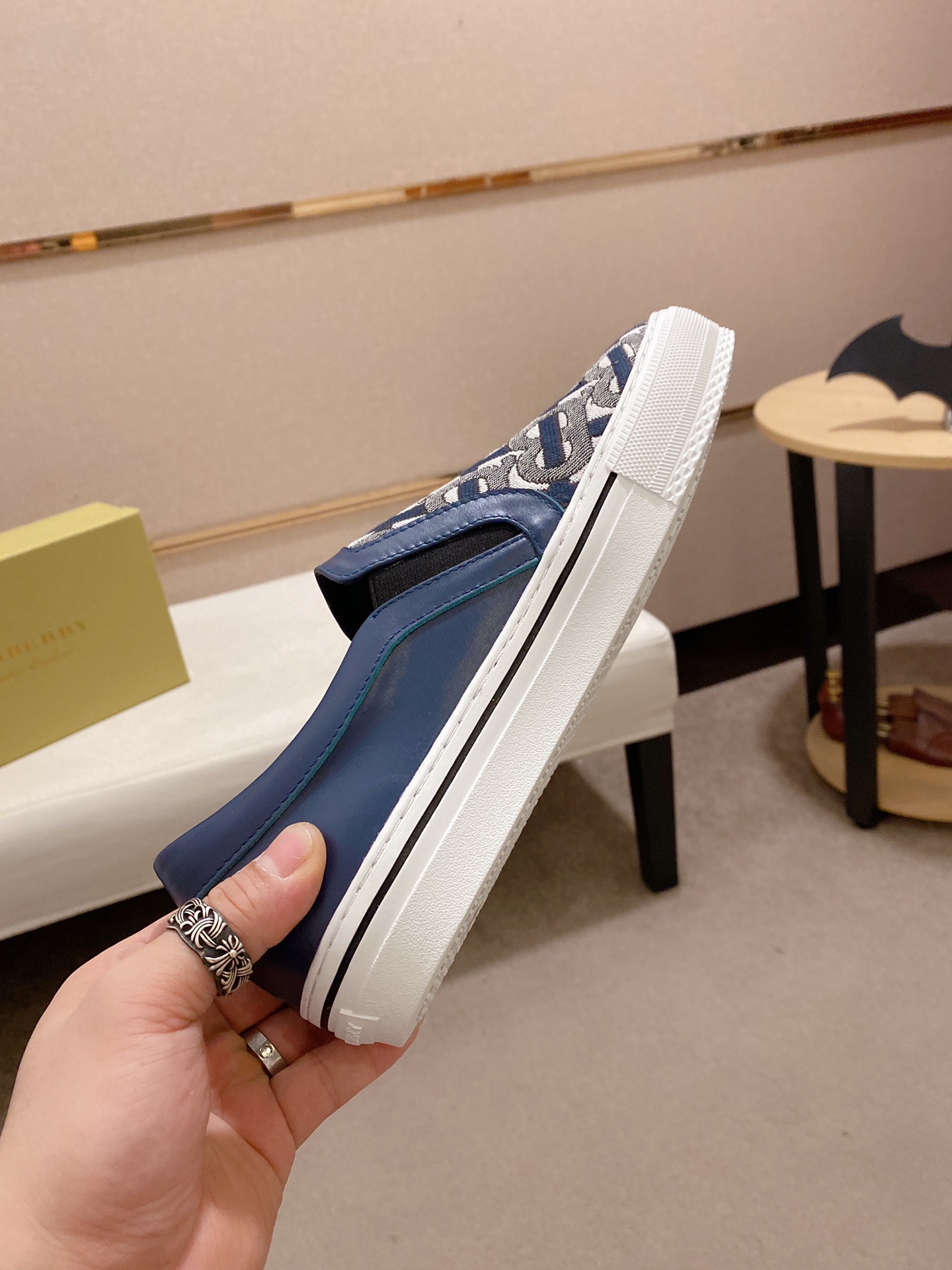 Burberry Perforated Check Sneaker 24 - vstockx