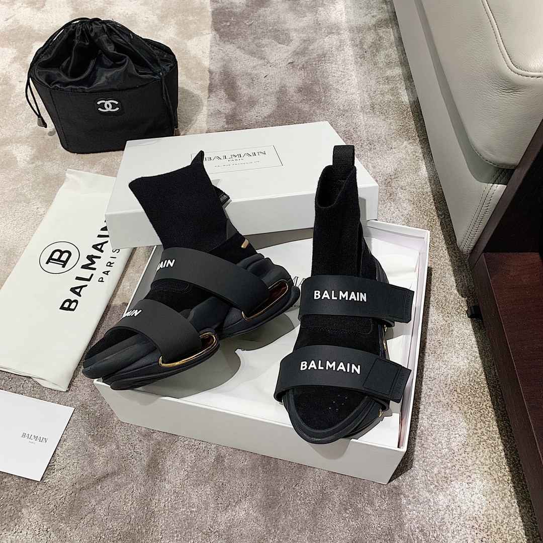 Balmain B-Bold High-Top Black Gold - vstockx