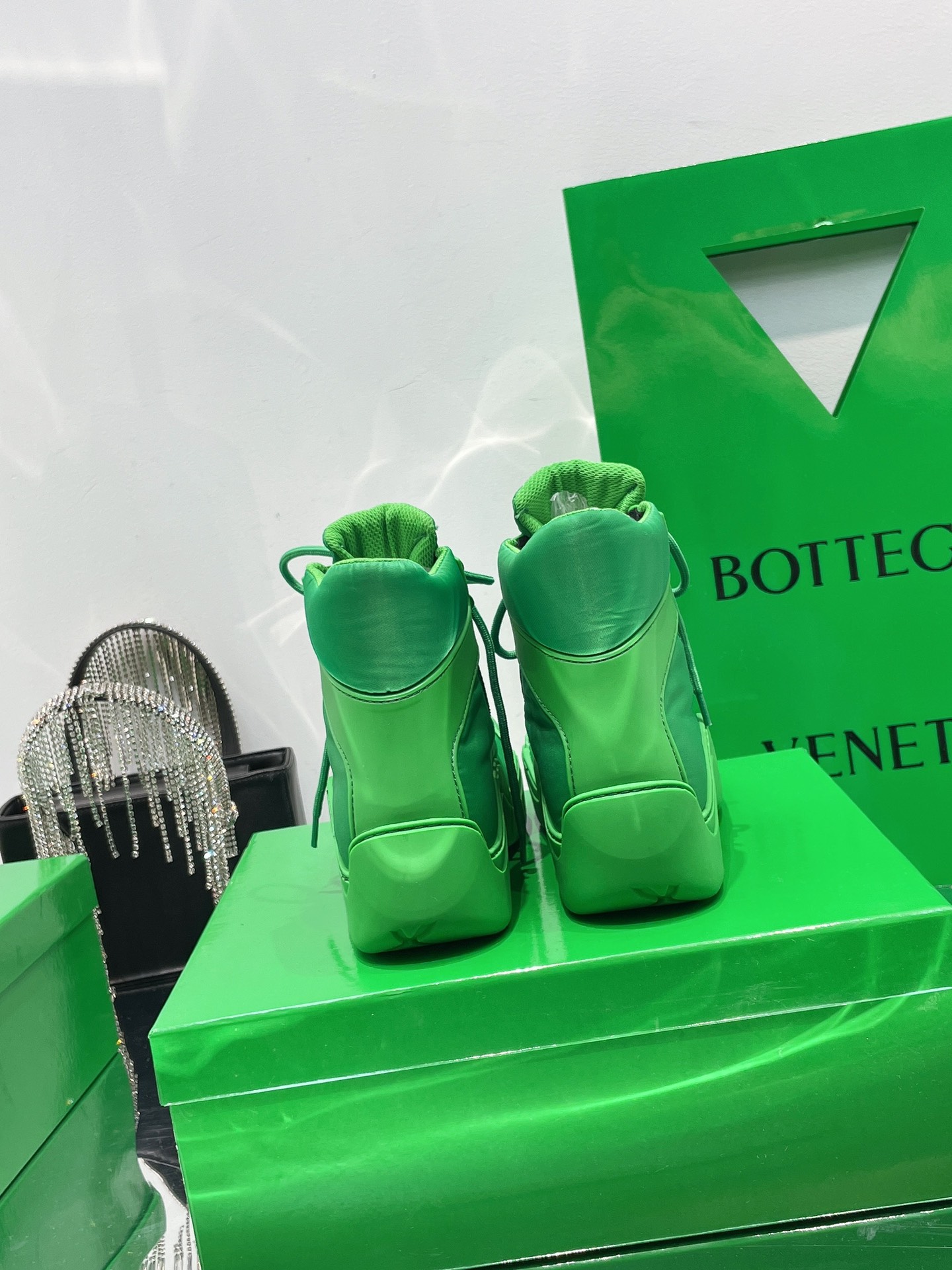 Bottega Veneta Puddle Bomber Lace-up Rubber And Shell Boots 2 - vstockx