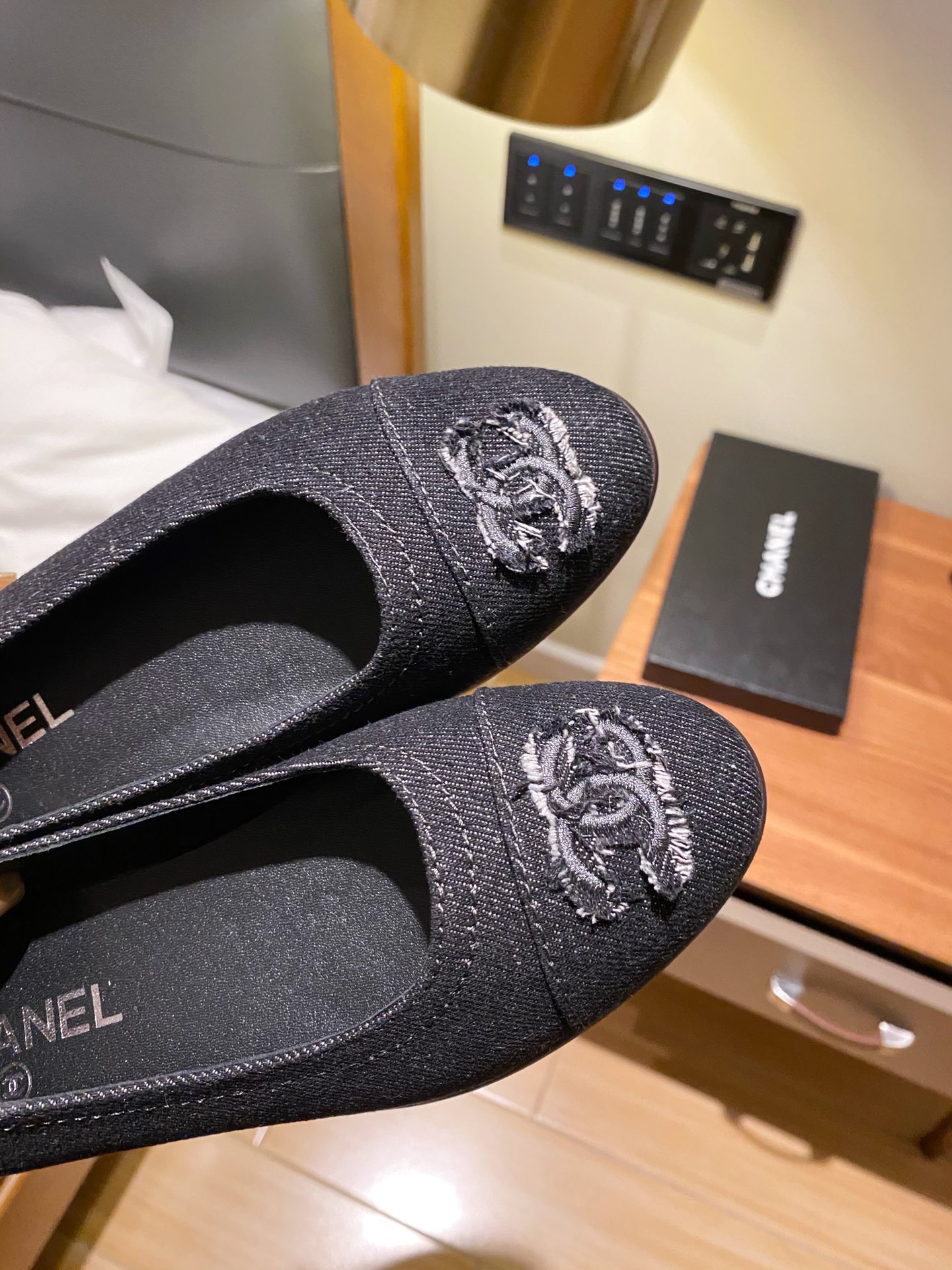 Chanel Ballerinas Fabric & Grosgrain 15 - vstockx