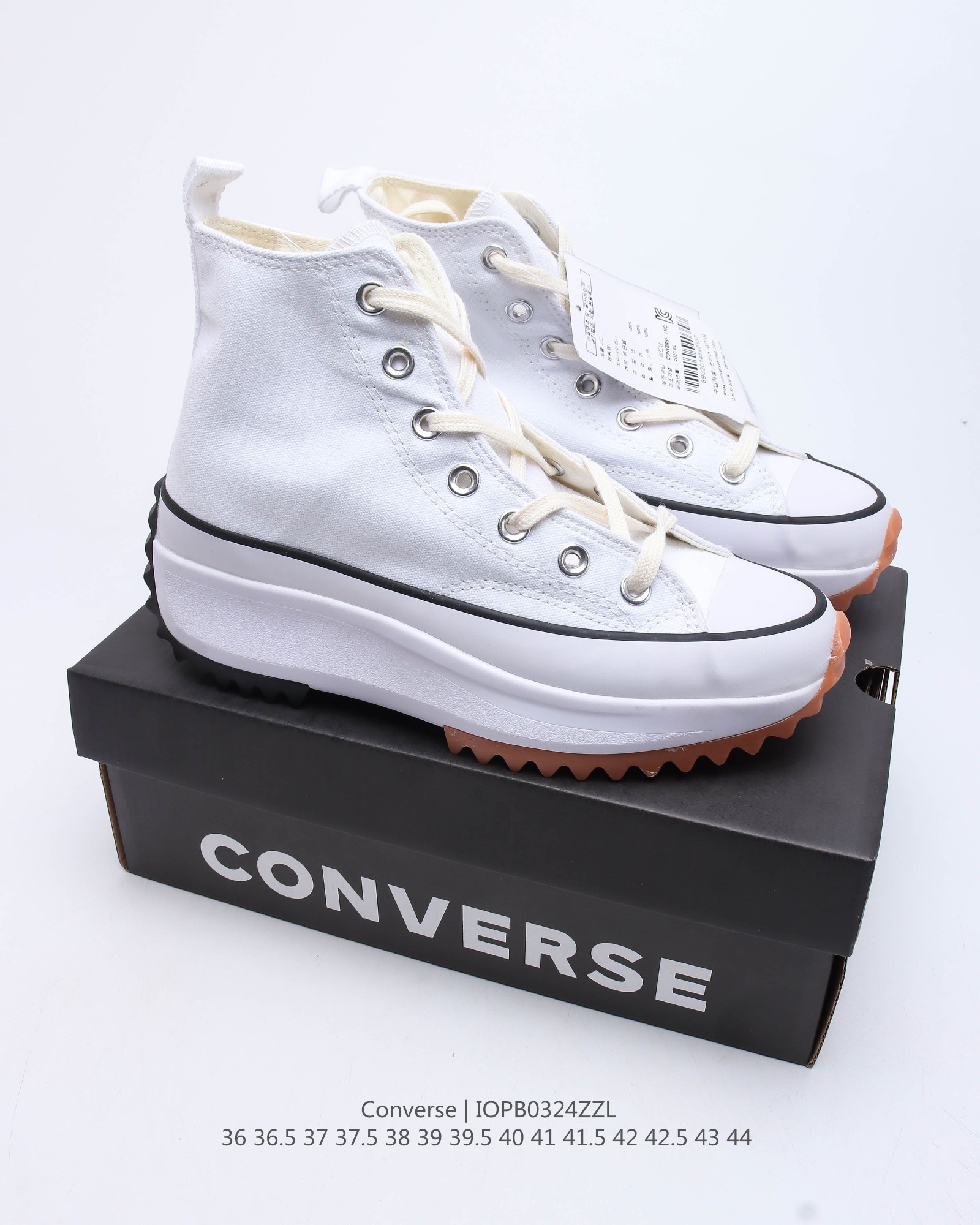 Converse Run Star Hike Hi White Black Gum - vstockx