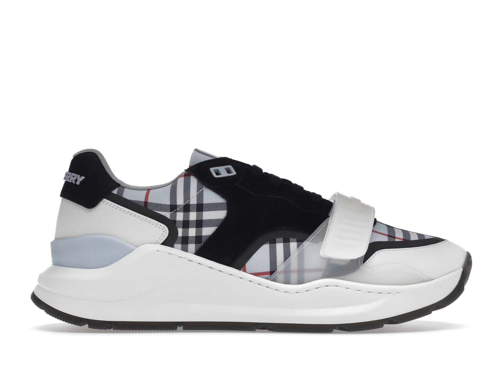 Burberry Ramsey Haymarket Check Print Light Blue White Black - vstockx