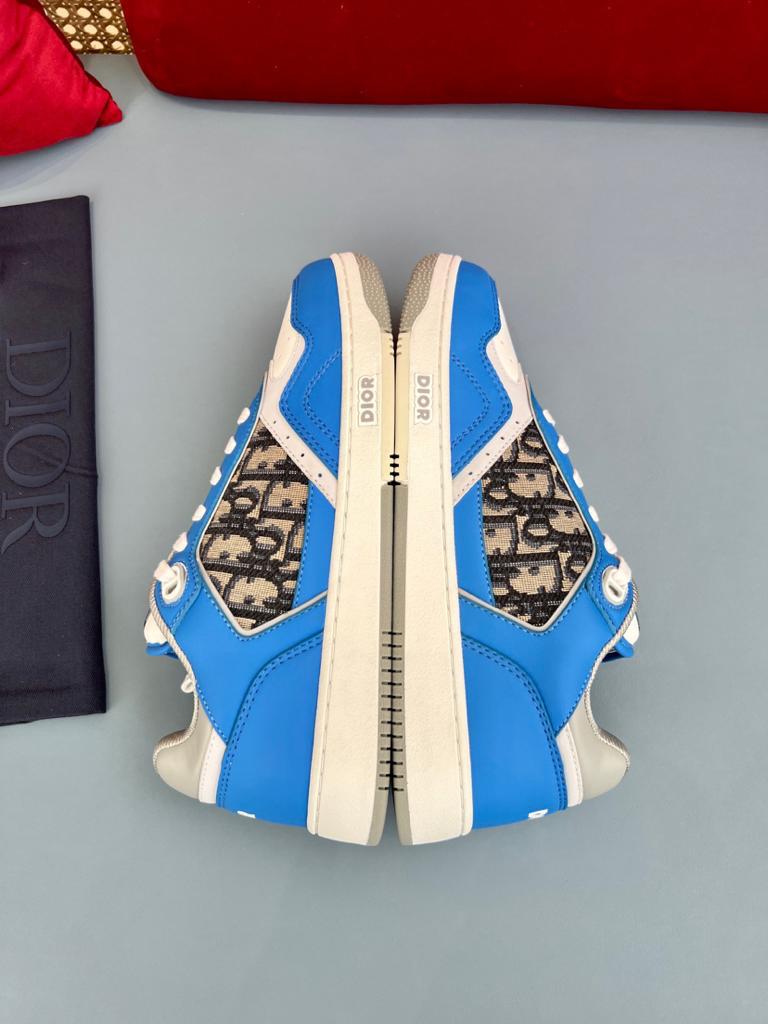 Dior B27 Low Blue Grey White Beige Dior Oblique Jacquard - vstockx