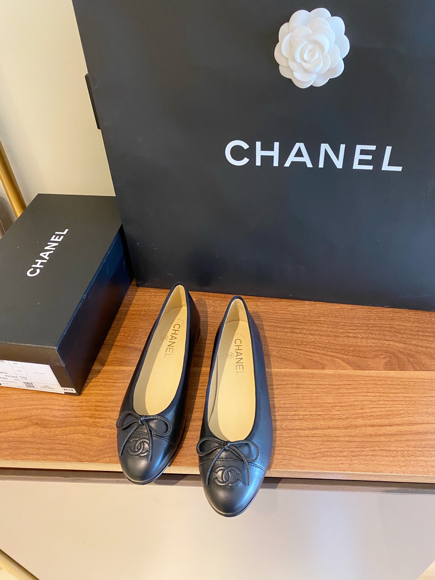 Chanel Ballerinas Fabric & Grosgrain 1 - vstockx