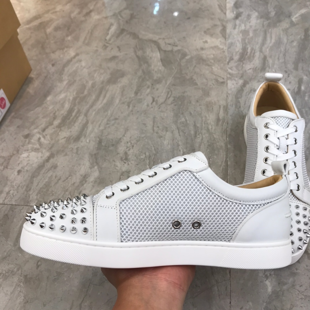 Christian Louboutin Louis Junior Spikes Orlato Flat Sneakers 53 - vstockx