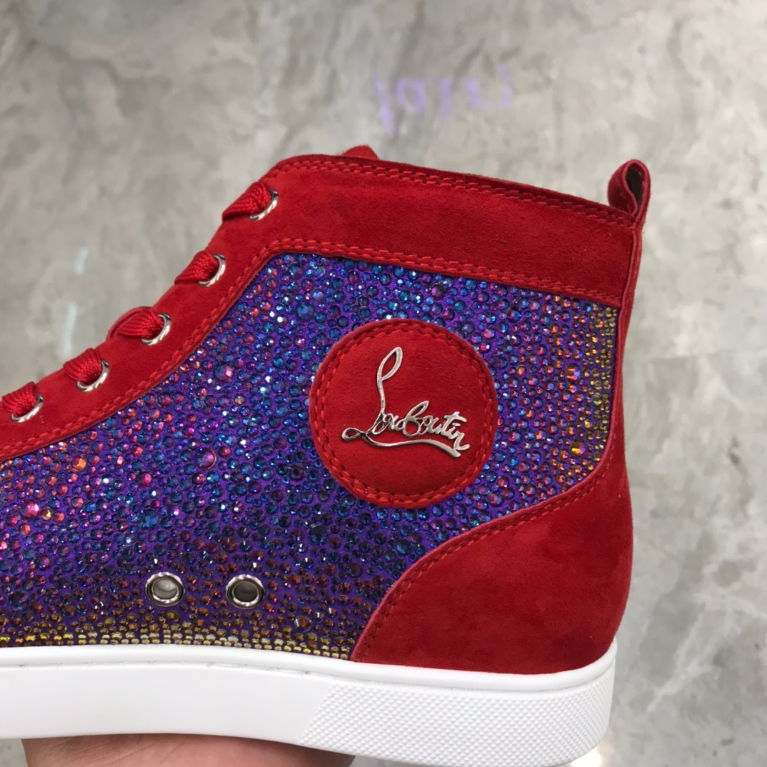 Christian Louboutin Louis Junior Spikes Orlato Flat Sneakers 37 - vstockx