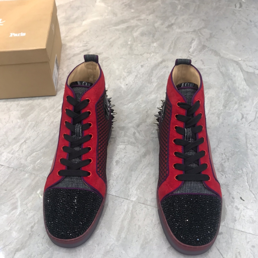 Christian Louboutin Louis Junior Spikes Orlato Flat Sneakers 21 - vstockx