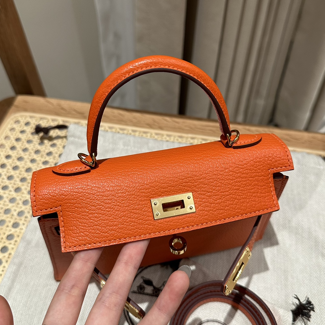 Handbags Hermes mini Kelly size:19 cm - vstockx