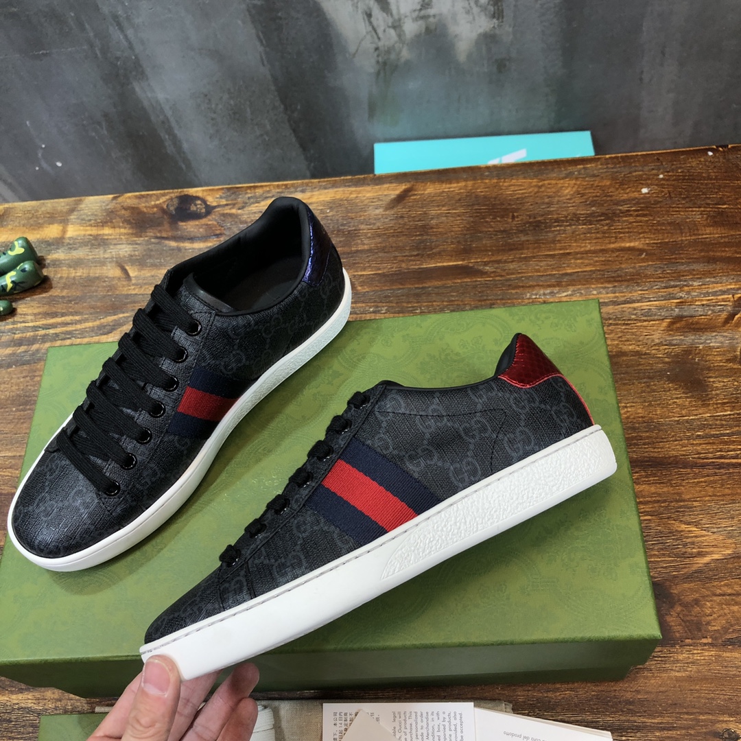Gucci Ace GG Supreme Black - vstockx