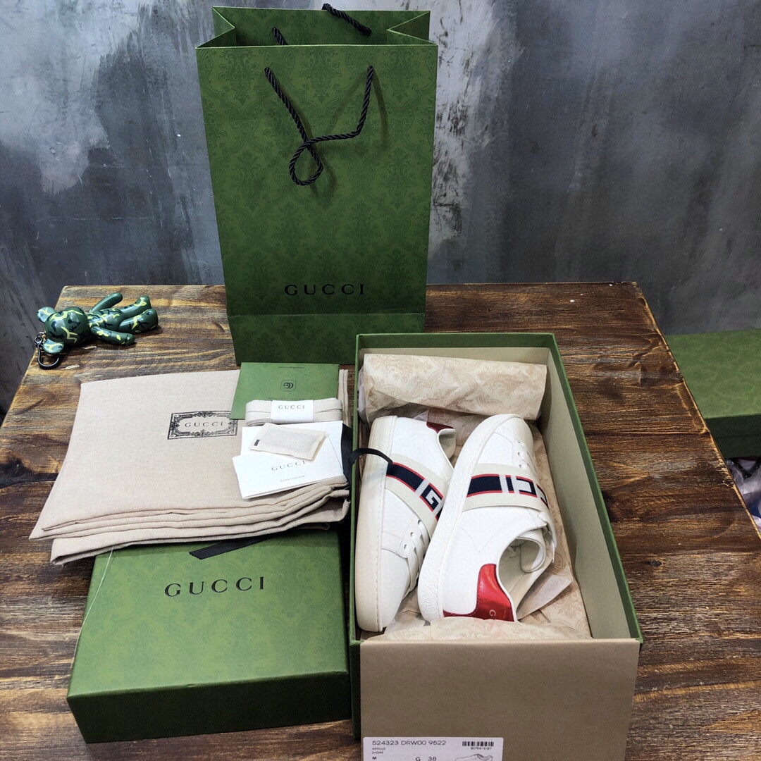 Gucci Ace Stripe Ivory - vstockx