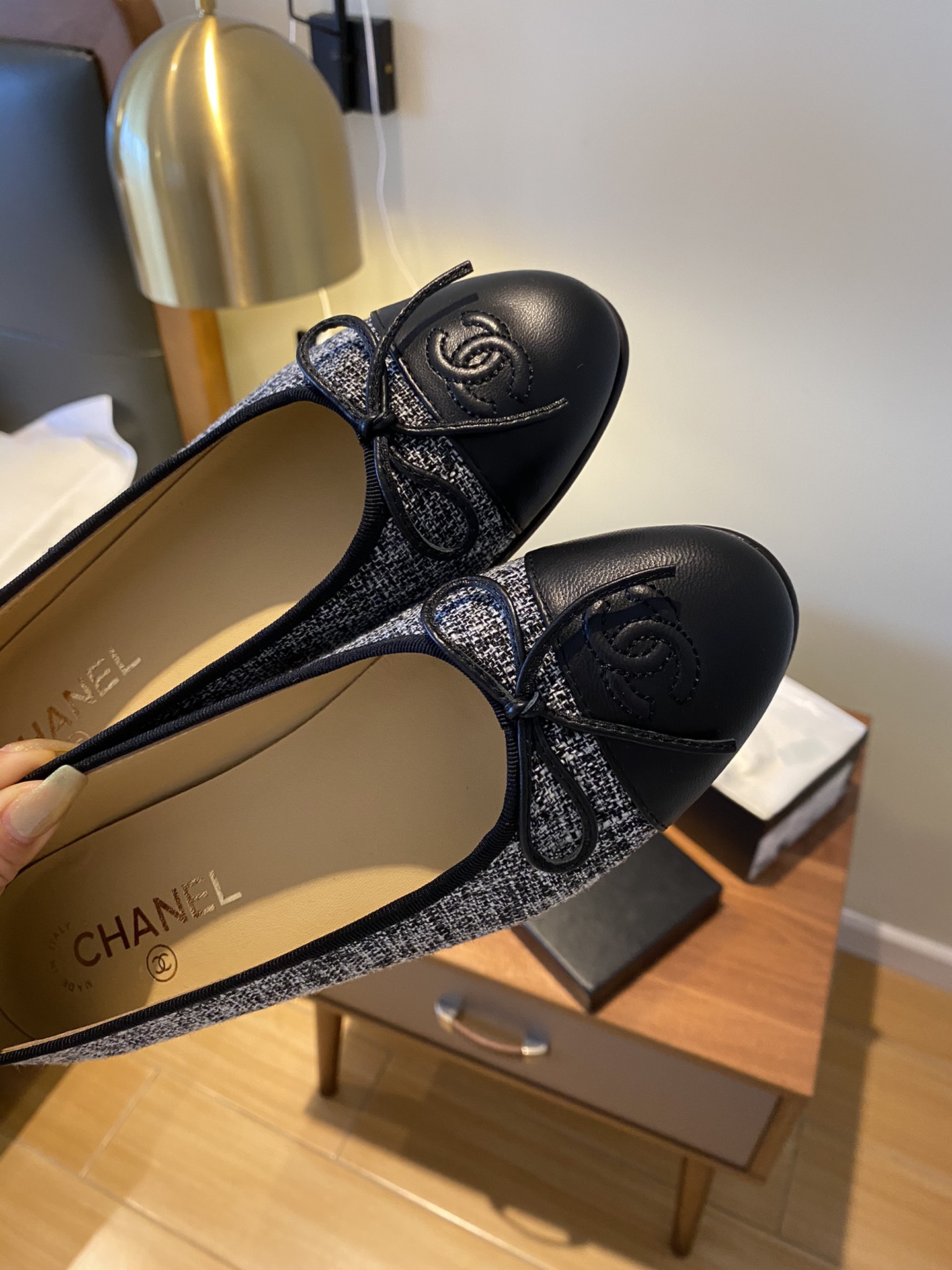 Chanel Ballerinas Fabric & Grosgrain 18 - vstockx