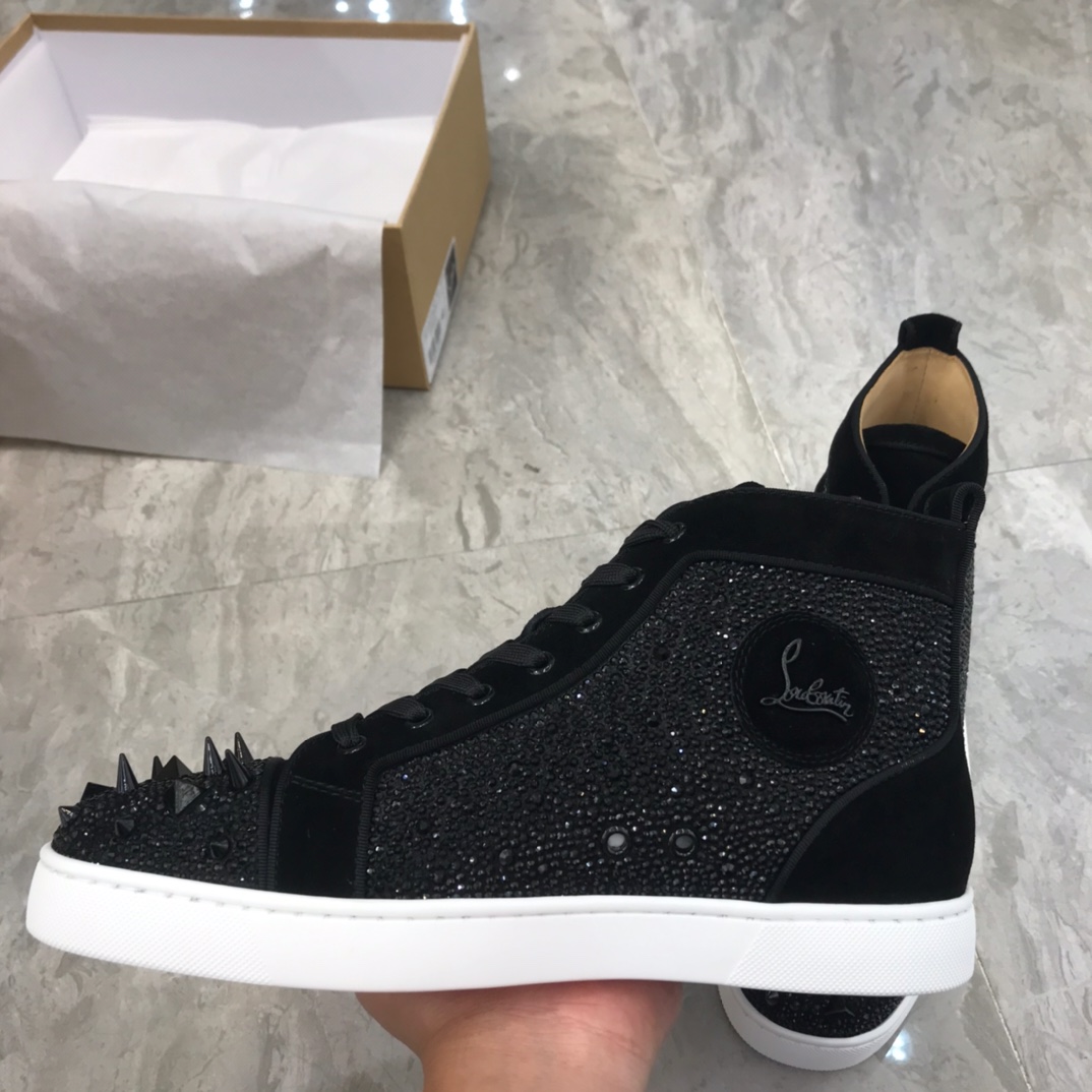 Christian Louboutin Louis Junior Spikes Orlato Flat Sneakers 41 - vstockx