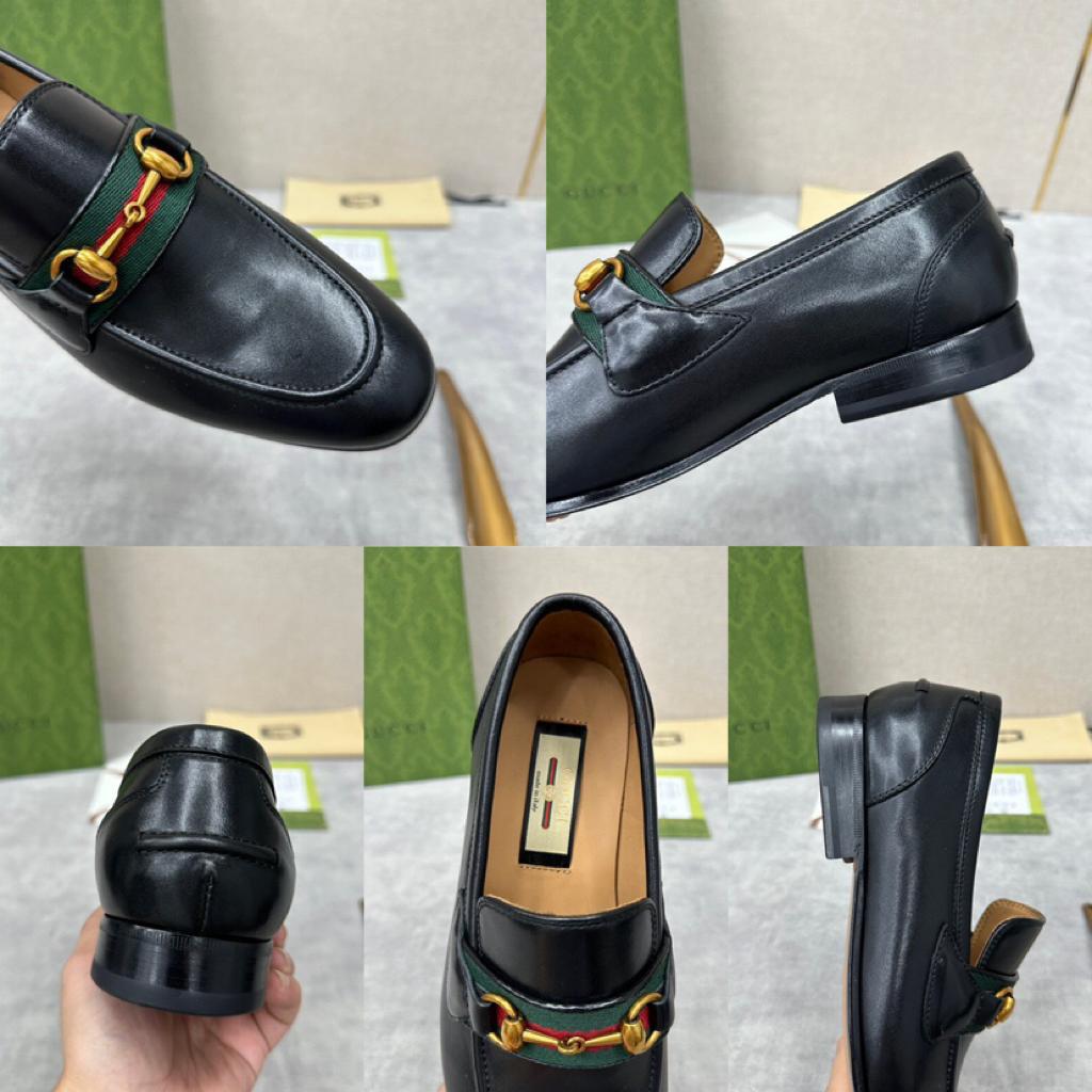 Gucci LOAFER WITH HORSEBIT Black leather - vstockx